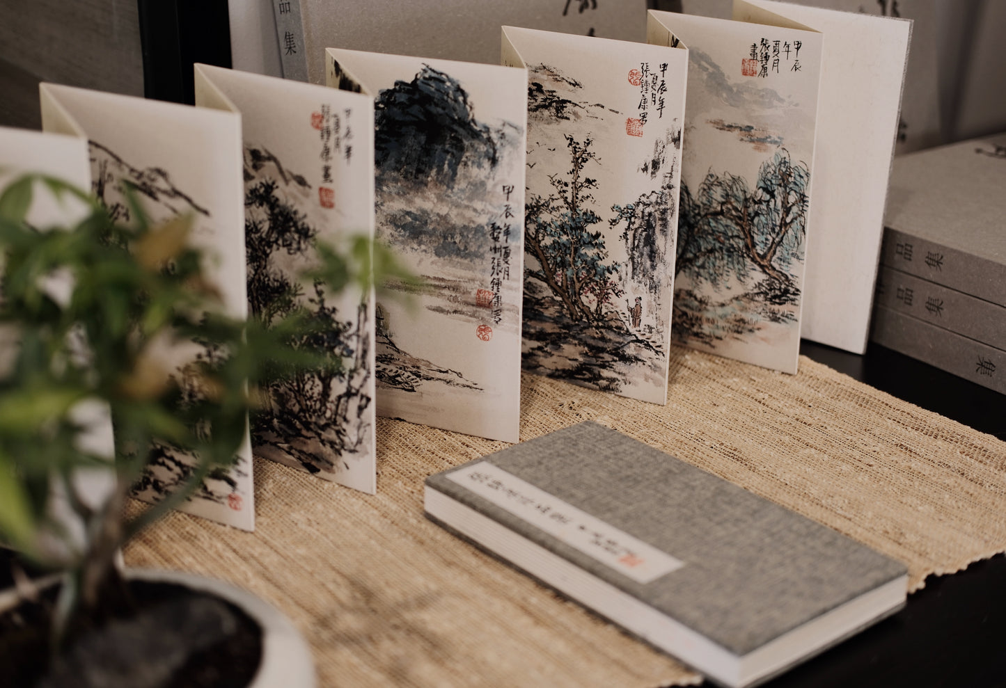 Mr. Zhang Original Shanghai-Style Ink Painting Art Collection Folding Book – Customizable & Collectible